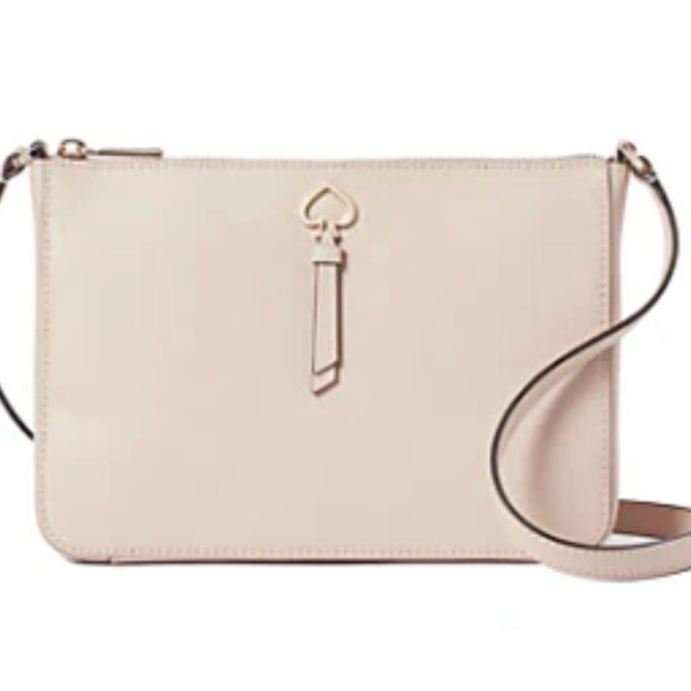 Kate Spade Adel Medium Top Zip Crossbody Bag in Cream